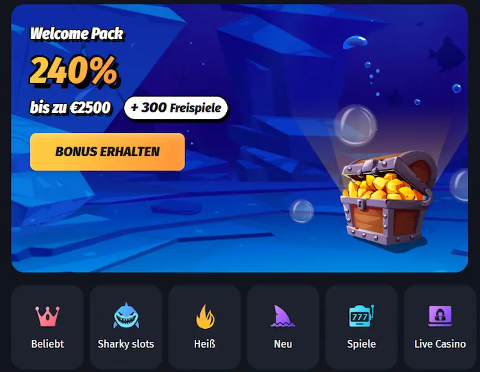 Win Shark Casino bonus