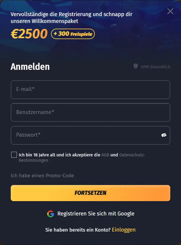 Win Shark Login reg